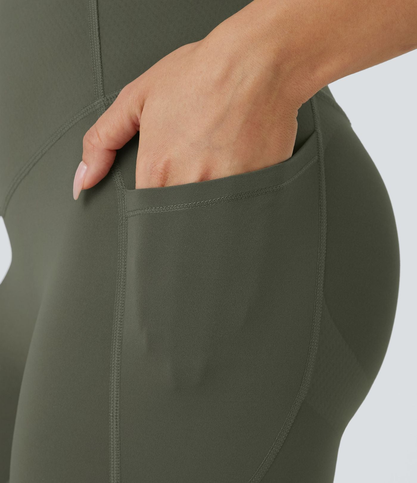 Olive Green CurveLift shapewear tights tummy control butt lifting