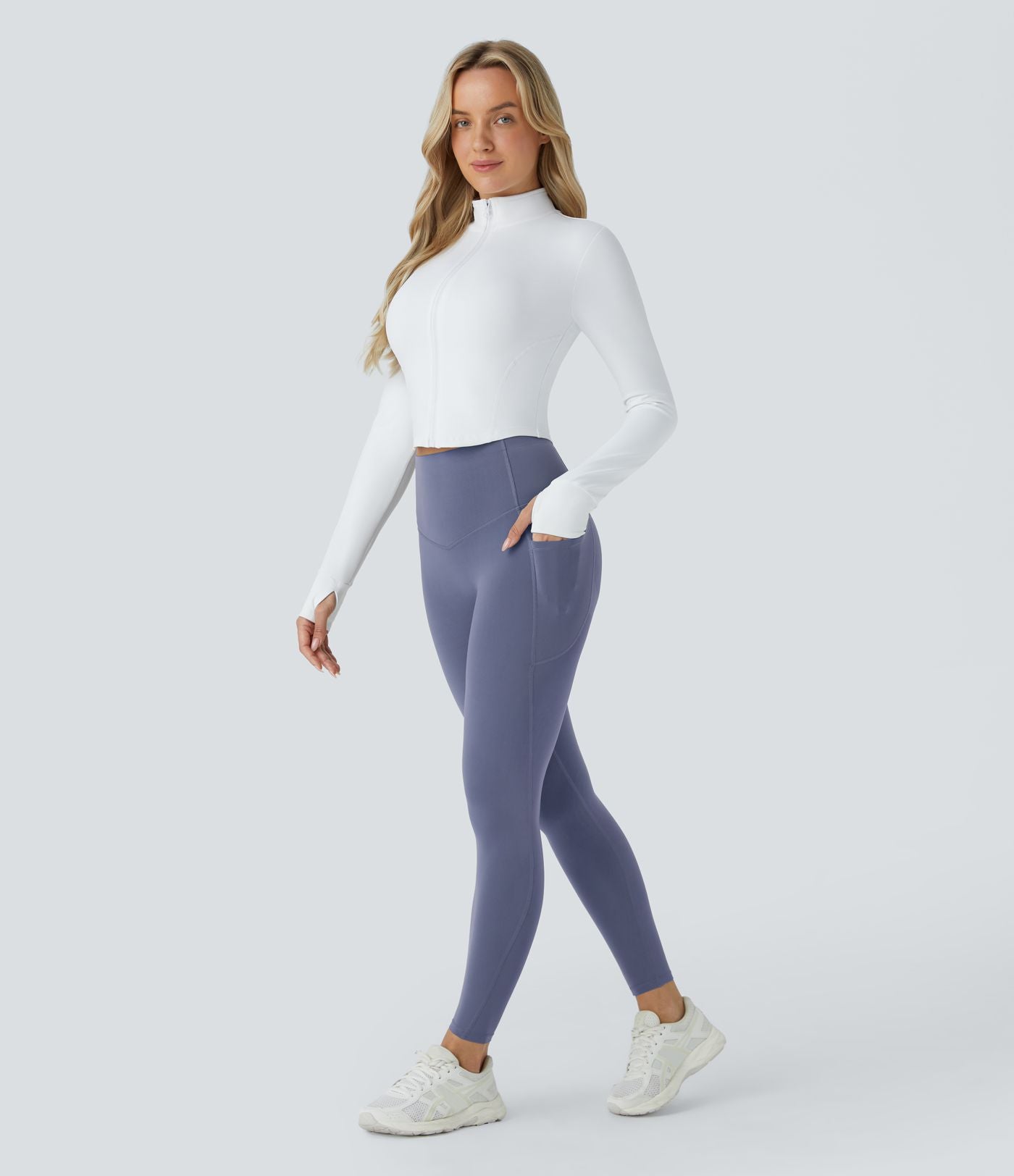 Purple CurveLift shapewear tights tummy control butt lifting