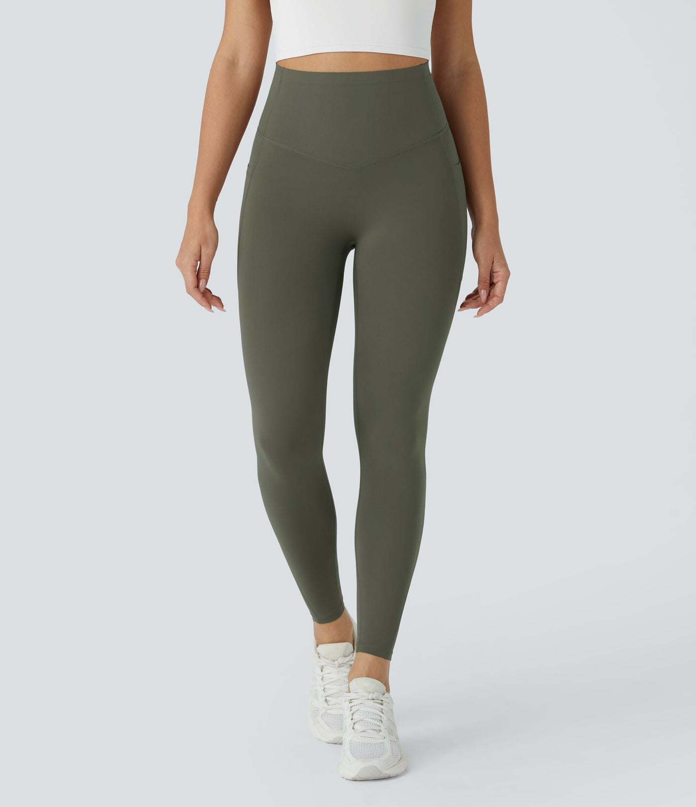 Olive Green CurveLift shapewear tights tummy control butt lifting