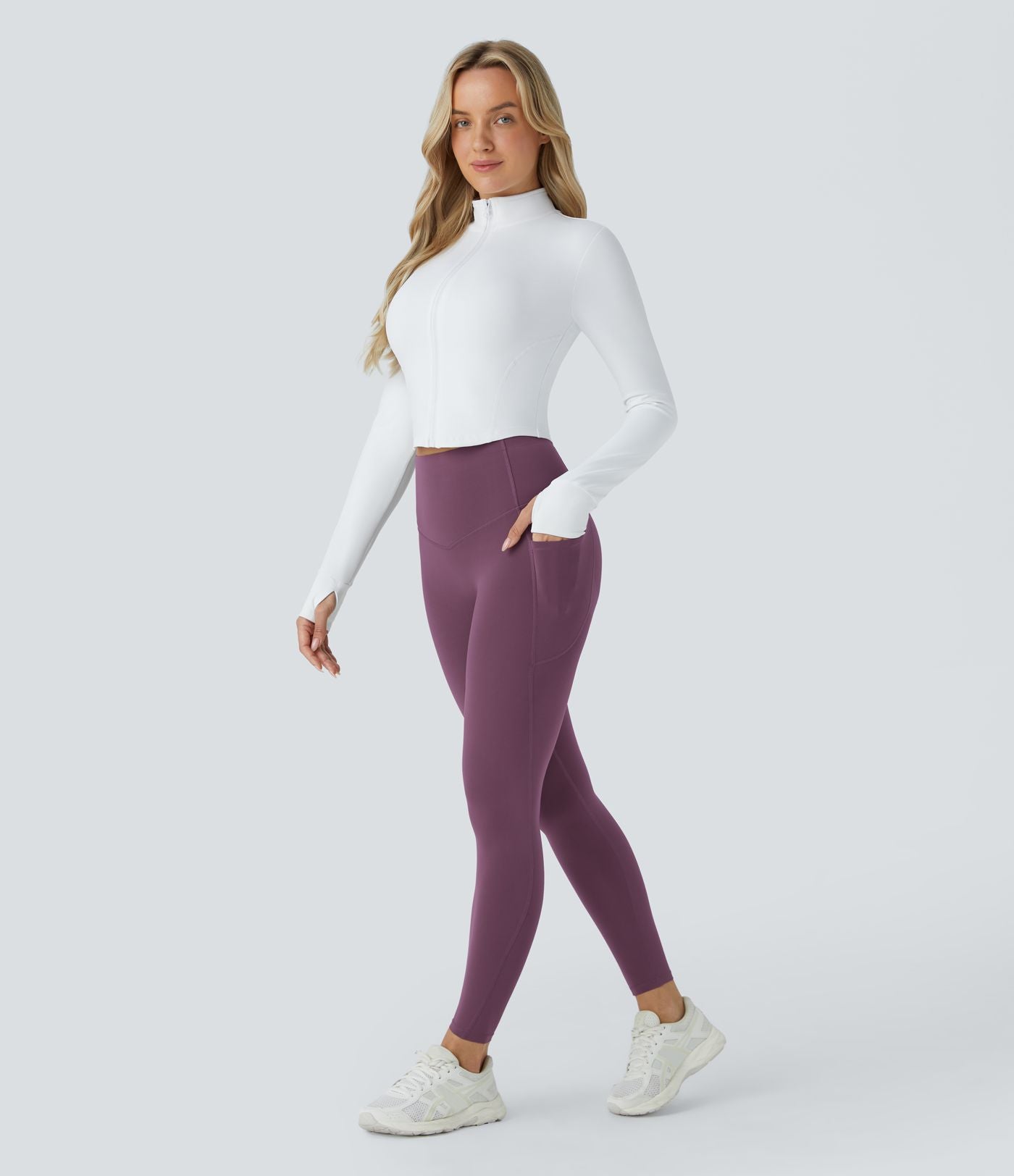 Dark Purple CurveLift shapewear tights tummy control butt lifting