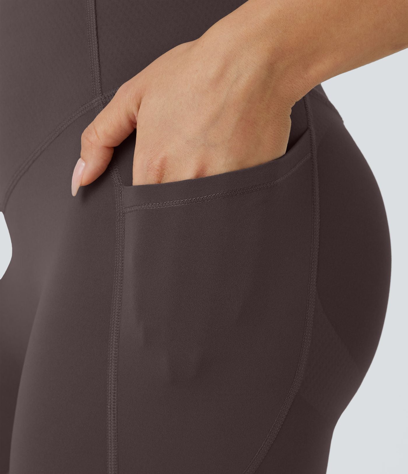 Brown CurveLift shapewear tights tummy control butt lifting