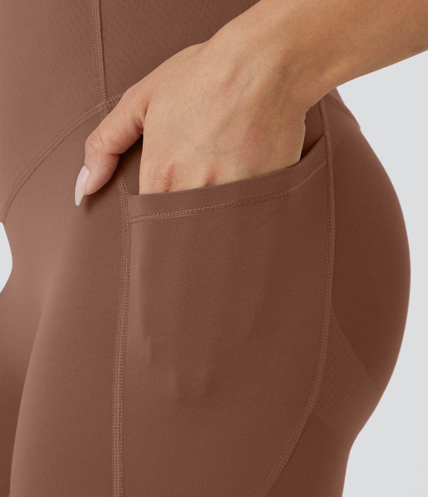 Light Brown CurveLift shapewear tights tummy control butt lifting