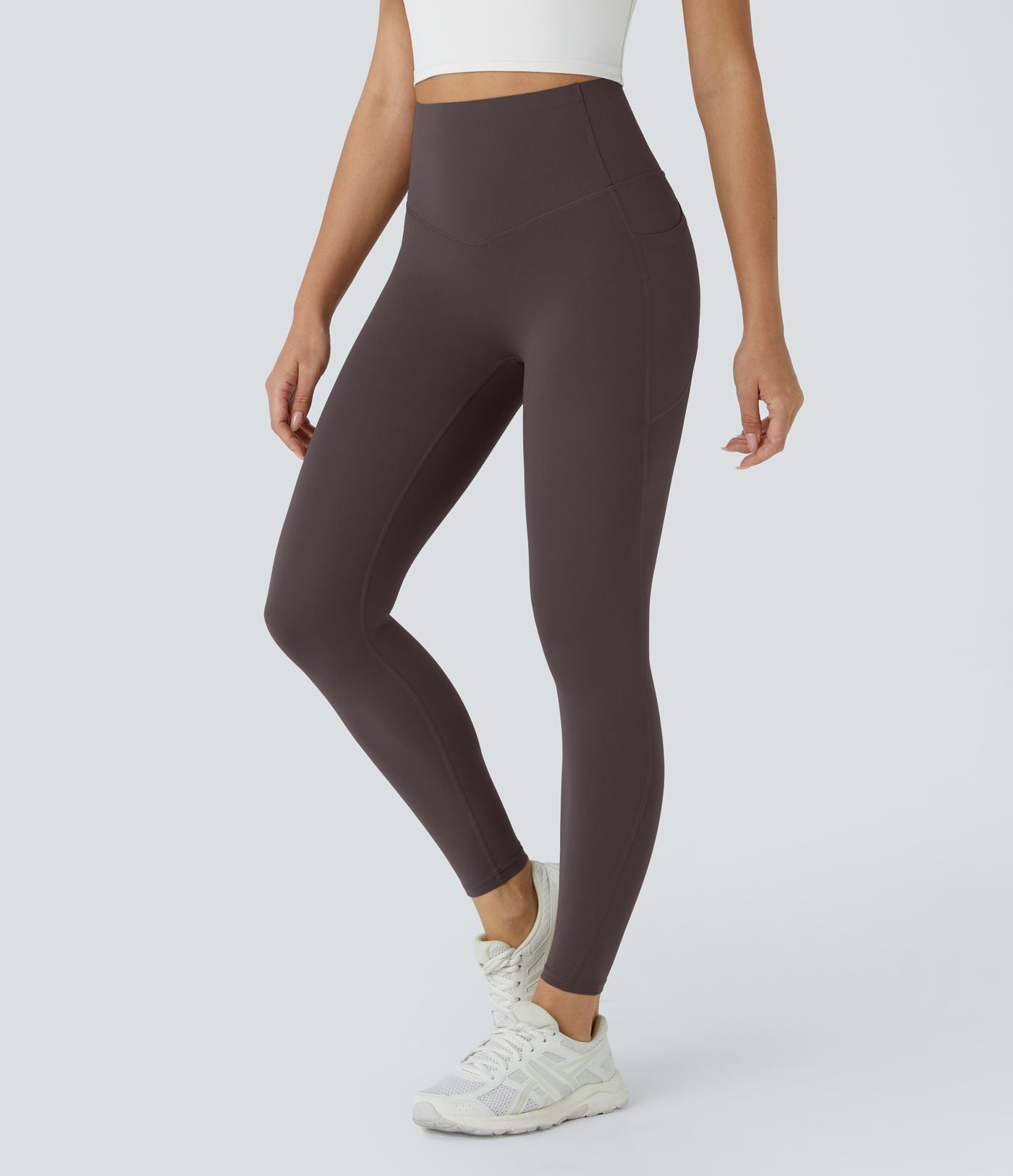 Dark Brown CurveLift shapewear tights tummy control butt lifting