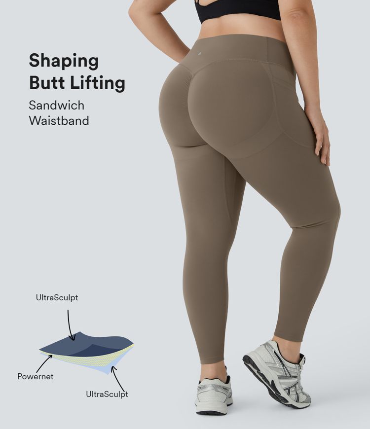Black CurveLift shapewear tights tummy control butt lifting