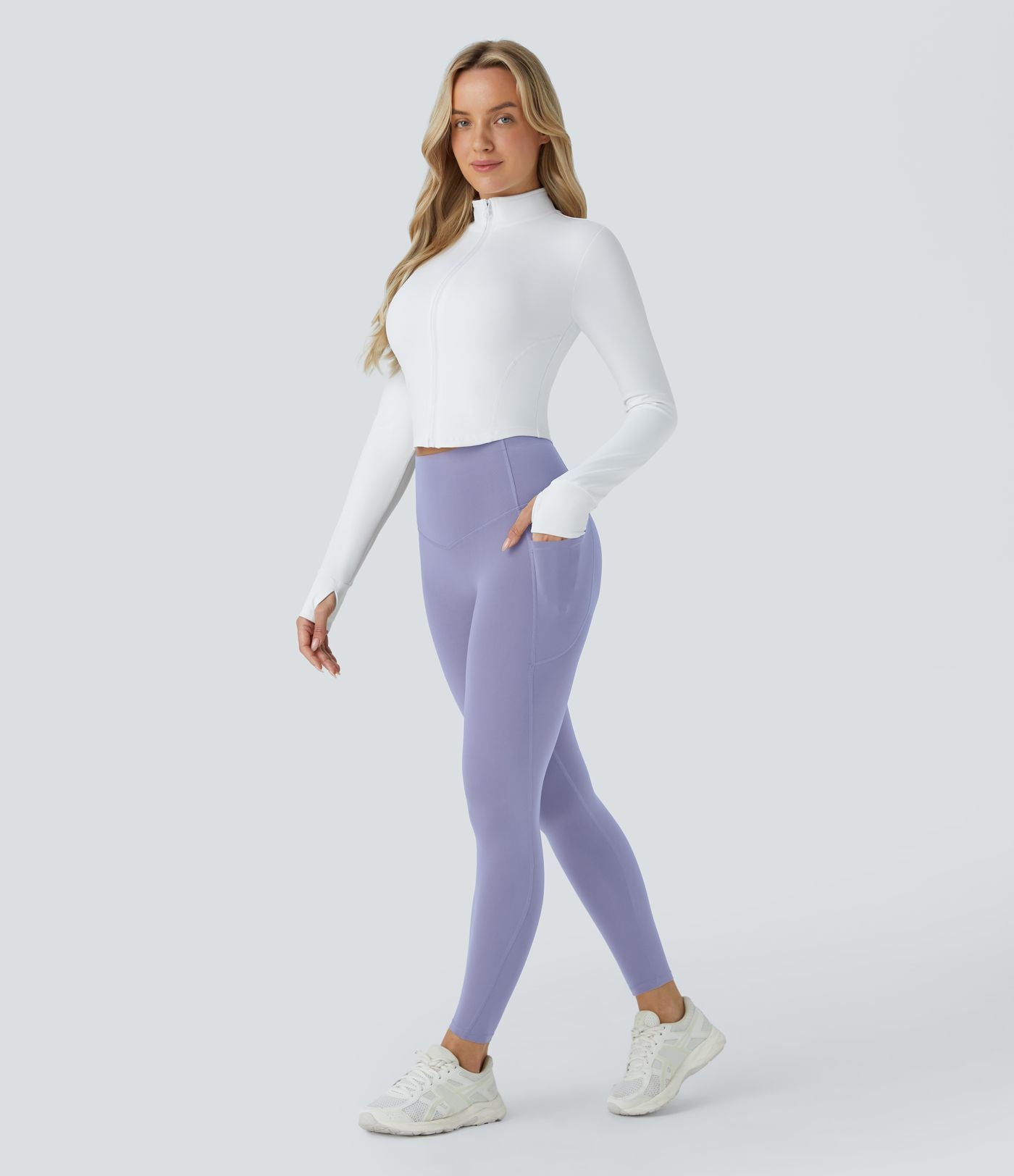 Purple CurveLift shapewear tights tummy control butt lifting
