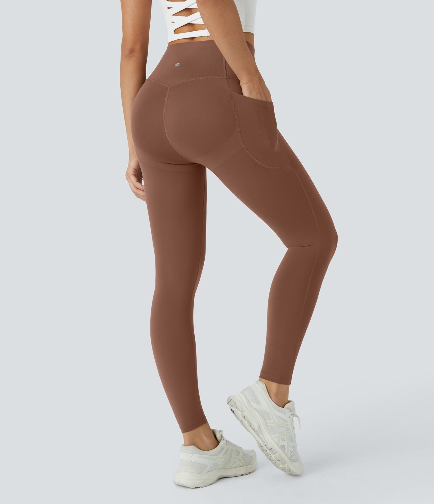 Brown CurveLift shapewear tights tummy control butt lifting