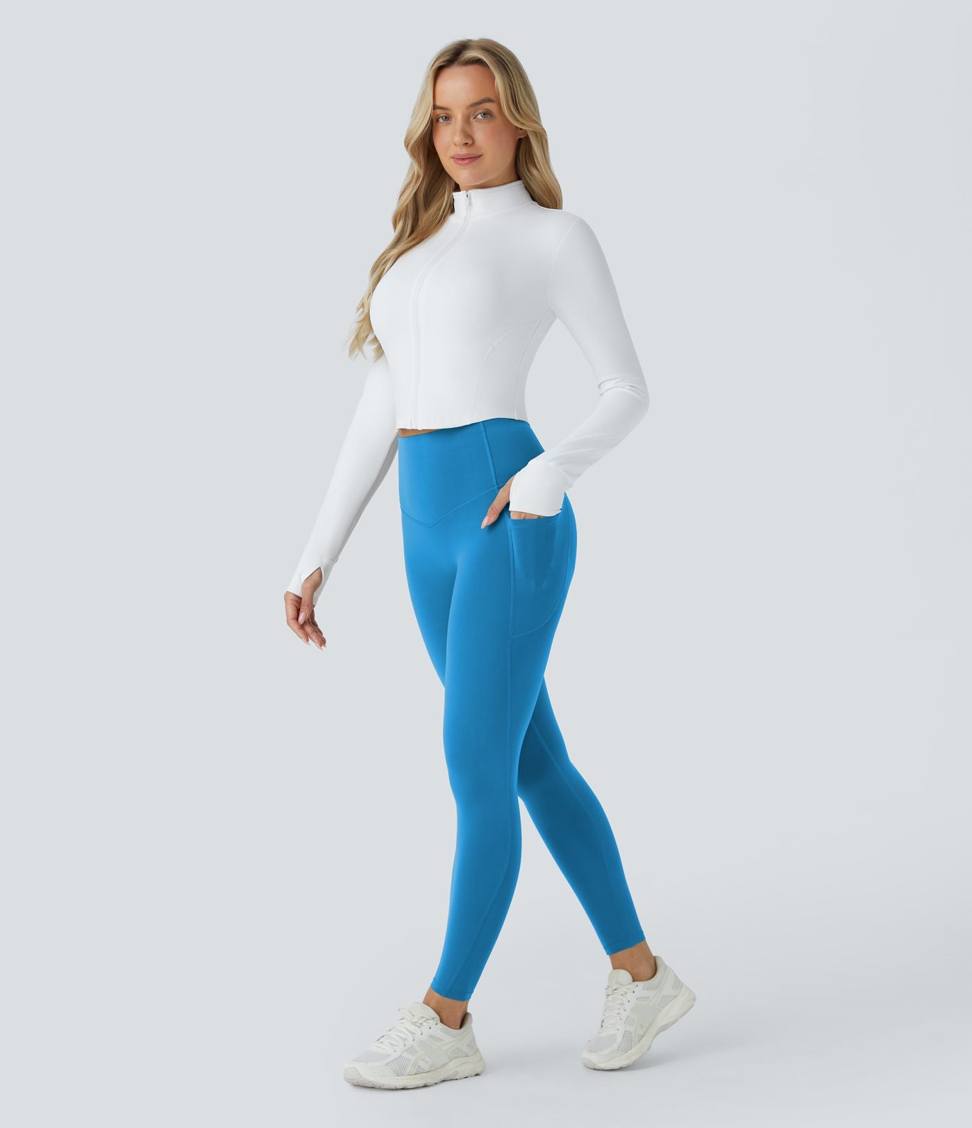 Blue CurveLift shapewear tights tummy control butt lifting