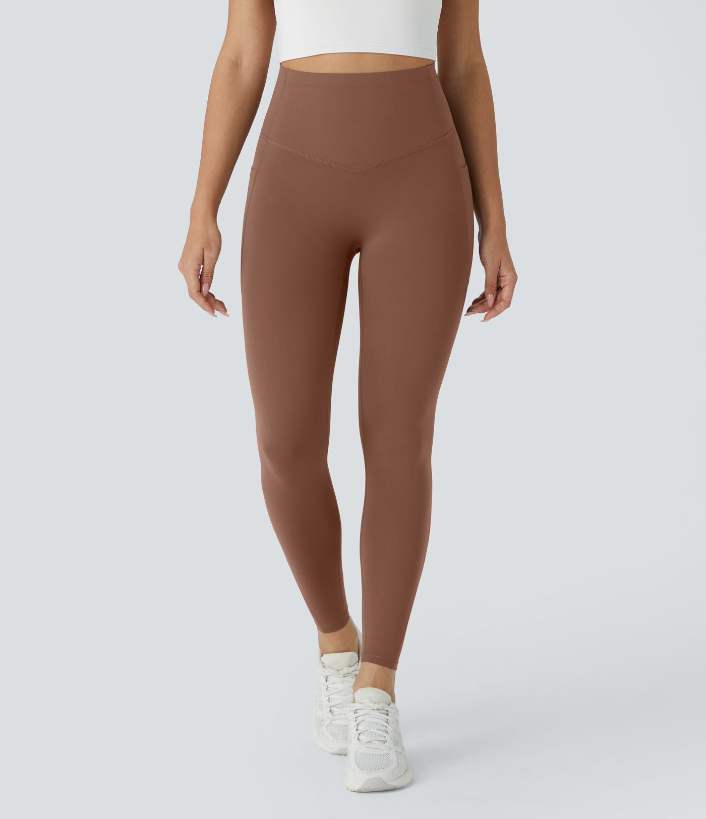 Brown CurveLift shapewear tights tummy control butt lifting