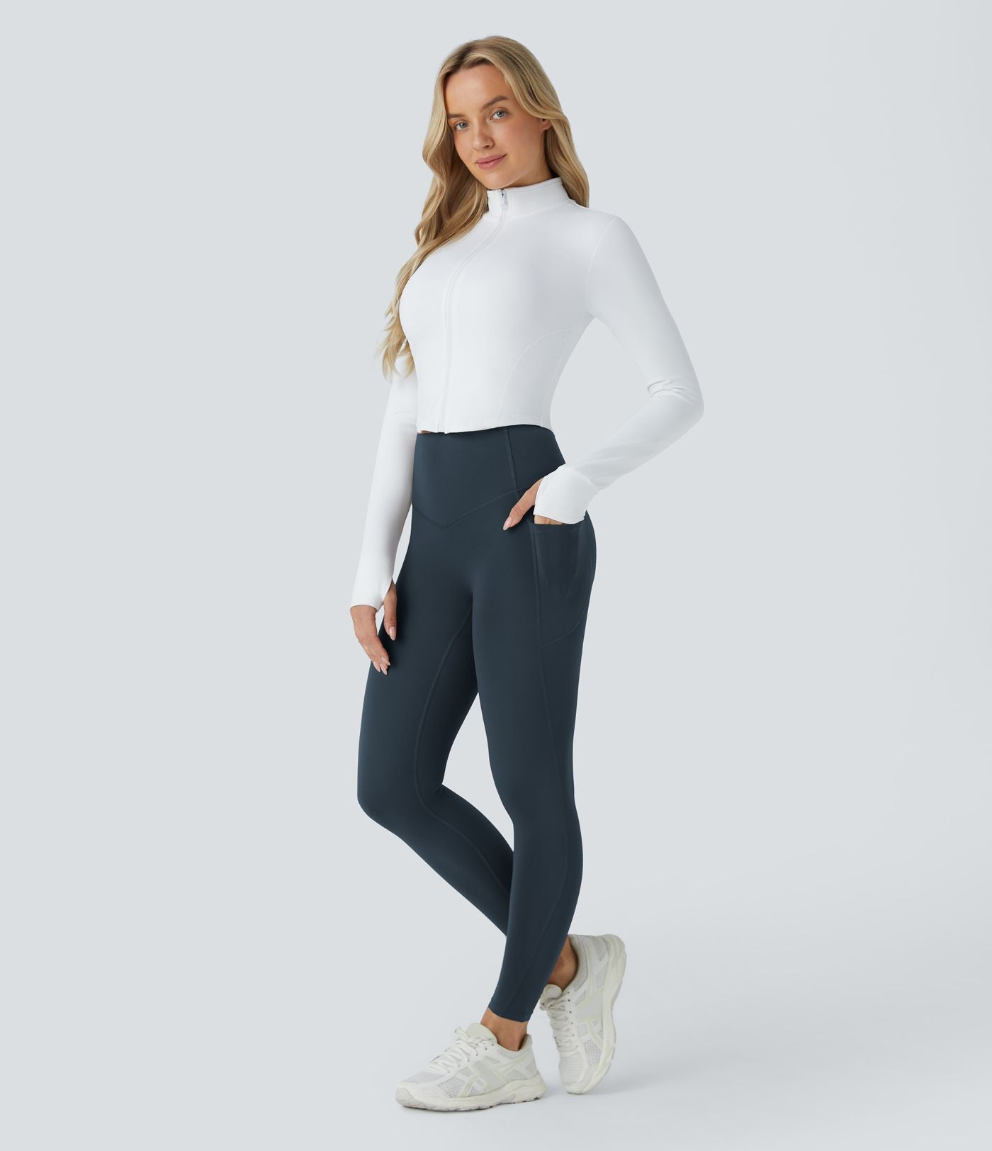 Navy CurveLift shapewear tights tummy control butt lifting