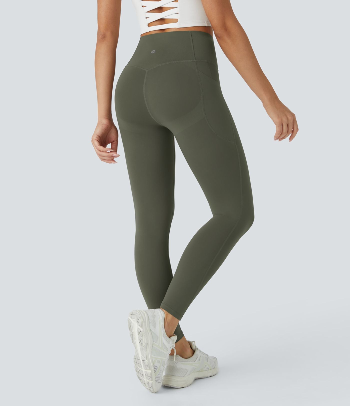 Olive Green CurveLift shapewear tights tummy control butt lifting