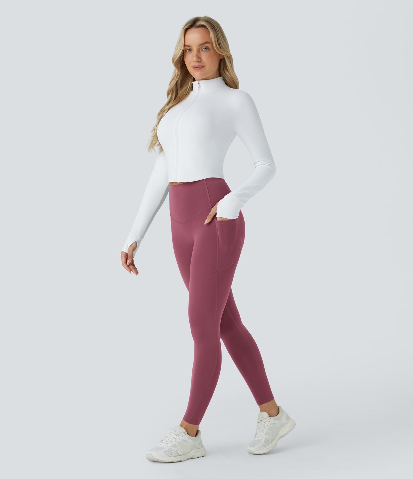 Dark Pink CurveLift shapewear tights tummy control butt lifting