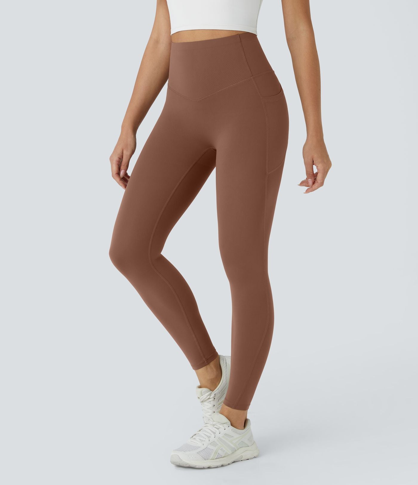 Light Brown CurveLift shapewear tights tummy control butt lifting