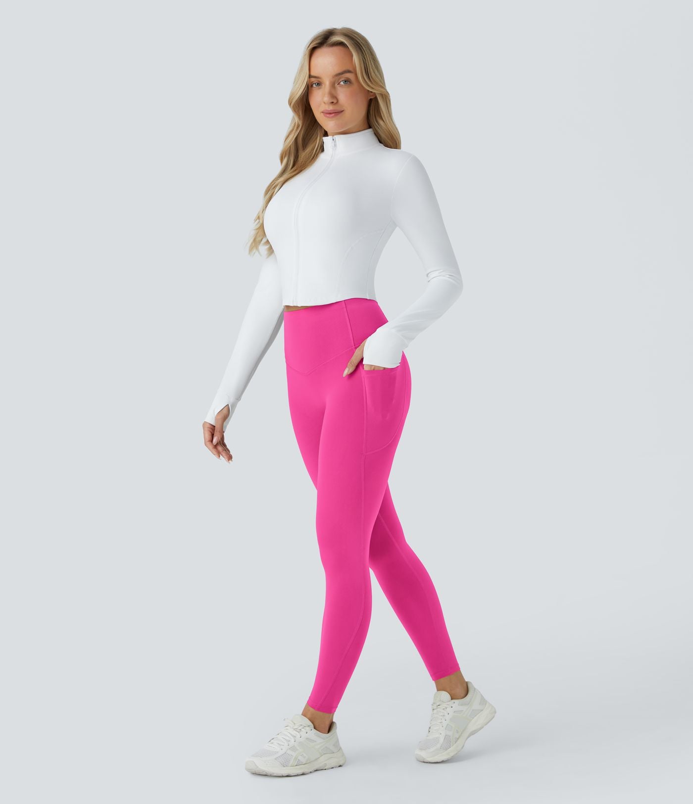Hot Pink CurveLift shapewear tights tummy control butt lifting